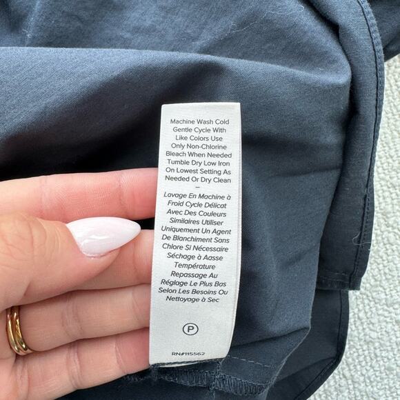 Cinq à Sept Jessalyn Cotton Blend Double Layer Navy Mini Dress Size Large - Picture 11 of 14